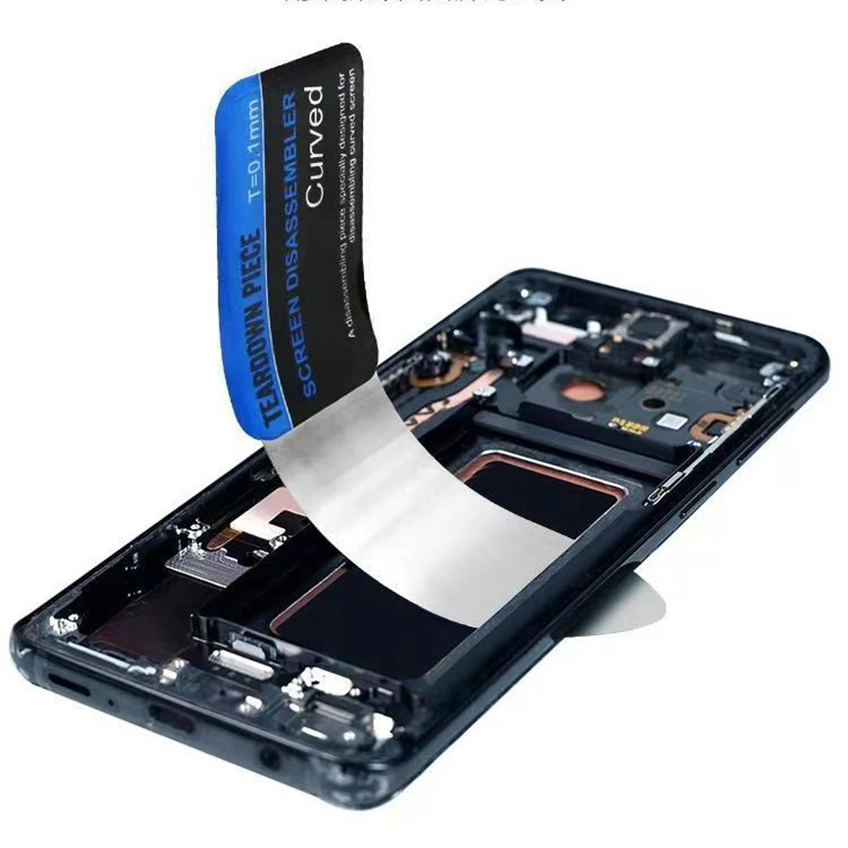 1-5Pcs 0.1mm 태블릿 휴대 전화 곡선 LCD 화면 Spudger 오프닝 카드 도구 울트라 얇은 유연한 디스 어셈블러 MetalSteel