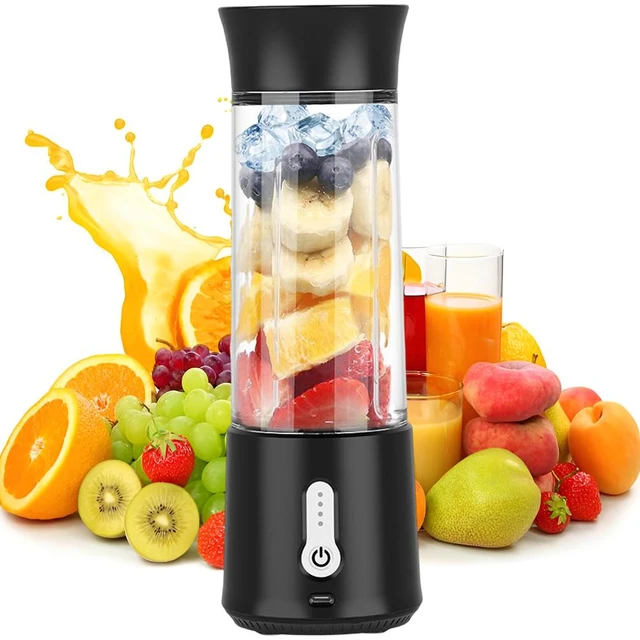 Portable Blender for Smoothies and Shakes 500 Ml Personal Mixer  Rechargeable Blender Smoothie Maker Juicer Mini
