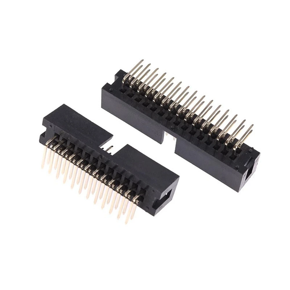 10/50pcs DIP 2.54mm 6P 8P 10 12P 18P 20P 24P 34P 40P 64pin MALE SOCKET Bent needle idc box headers PCB CONNECTOR DOUBLE ROW DC3