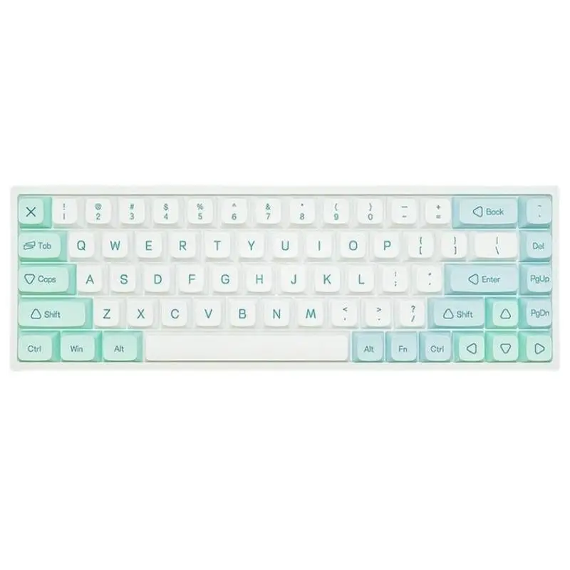 keycaps bpt xda cristal de gelo hortelã keycap inglês personalizado tampa da chave mecânica para