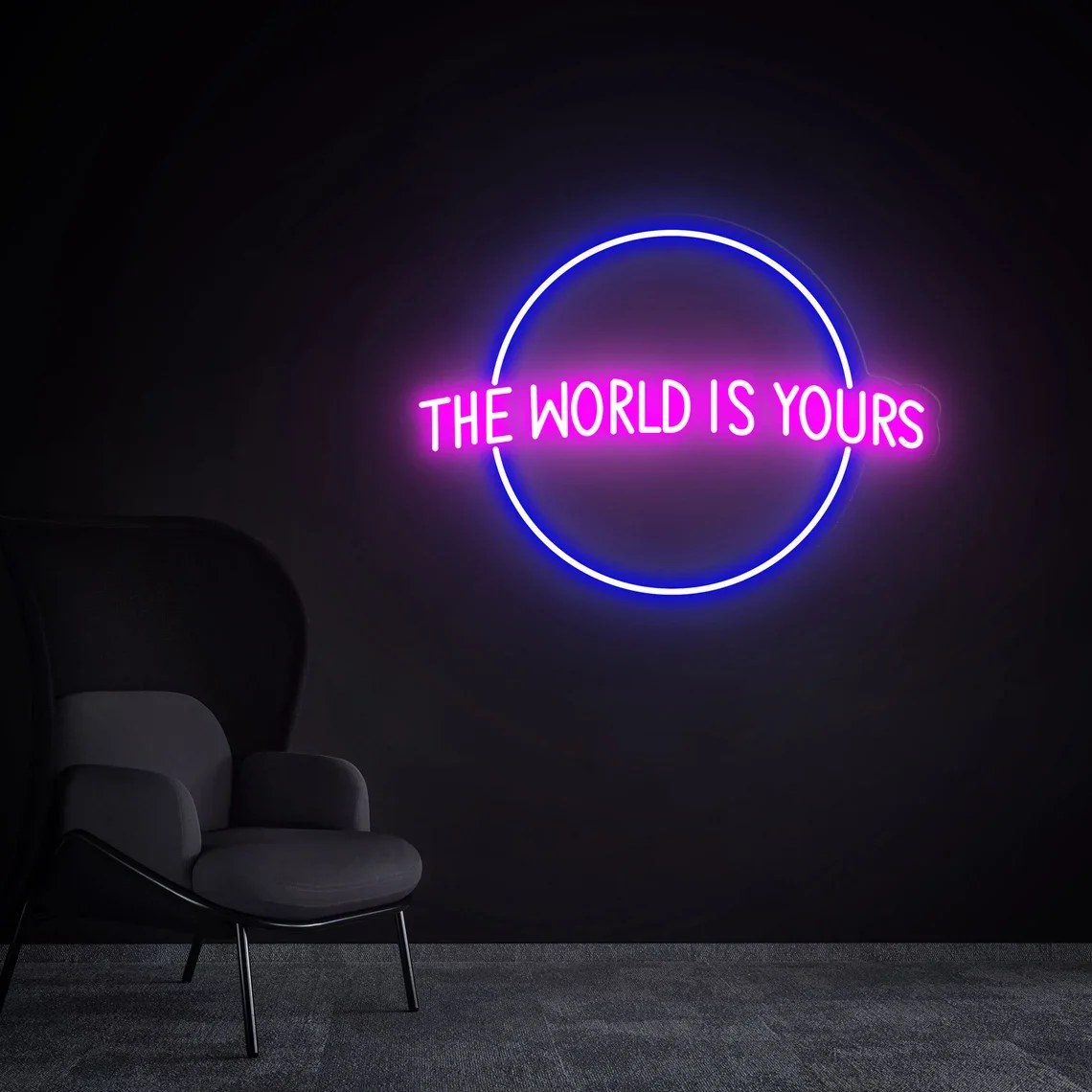 

The World Is Yours Neon Sign Custom Neon Sign Wall Art Neon Sign Bedroom Personalized Gift Home Decor