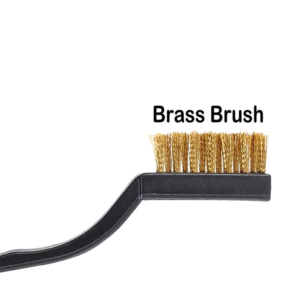 5Pcs 15cm Remove Rust Brush Brass Cleaning Polishing Metal Brushes Brass Wire Steel Wire Nylon Brush Clean Tools Home Kits,wire brush,wire brush set