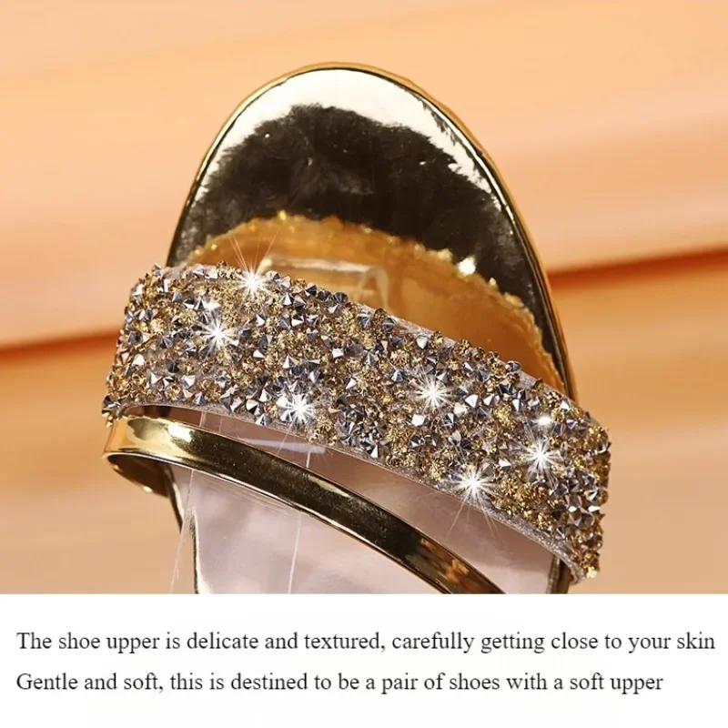 2024 New Fashion Women's Sandals Gold and Silver Low Heel Casual Shoes Women Open Toe Summer Light Fashion Women's Shoes
