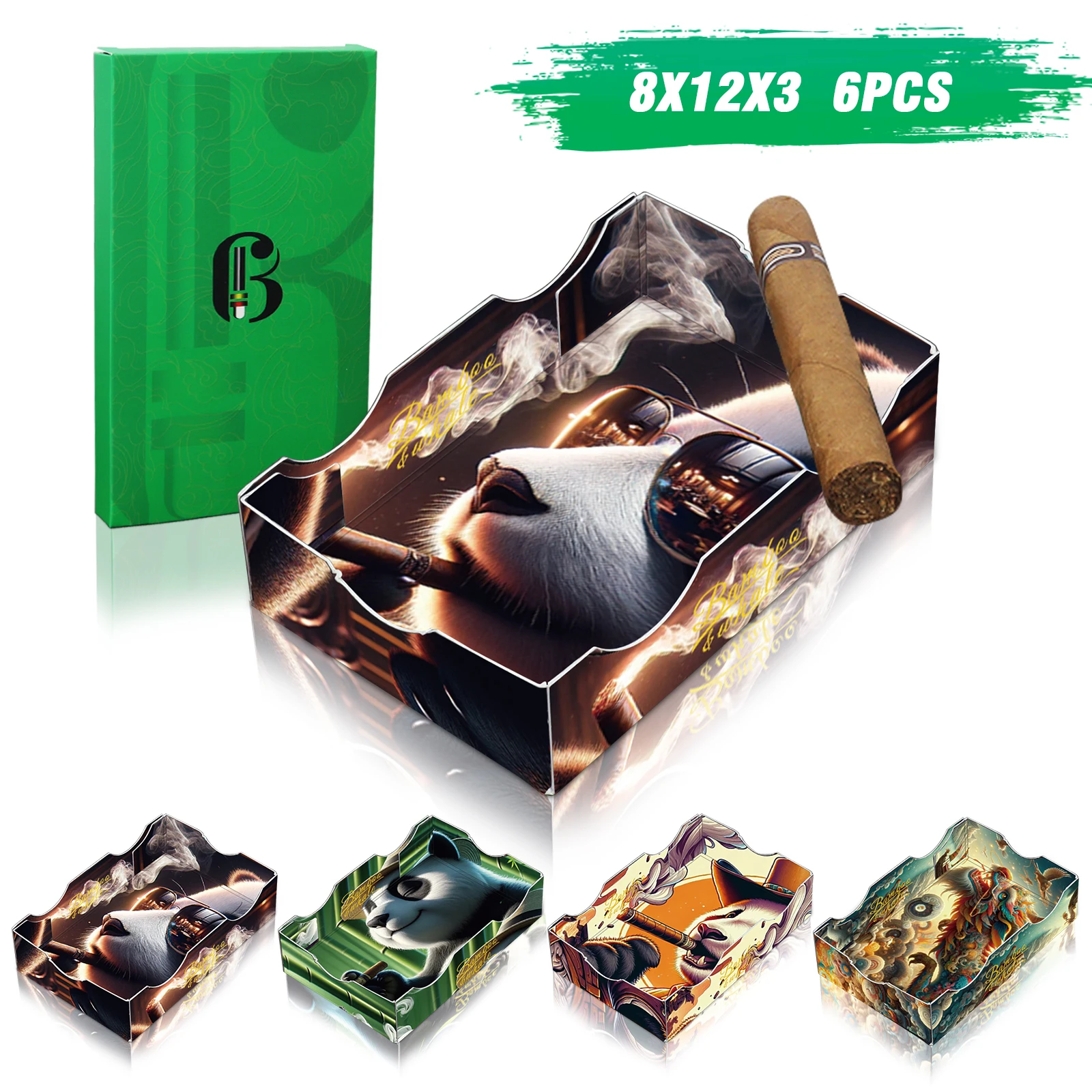 Portable Disposable Folding Cigar Ashtray, For Travel and Outdoor Use, Perfect Gift for Cigar Enthusiasts