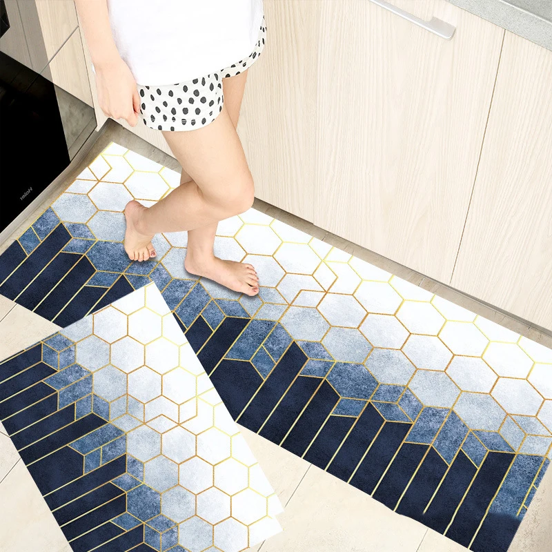 

Fashionable Simple Nordic Style Kitchen Floor Mat Household Carpet Long Strip Door Mat Modern Home Decor