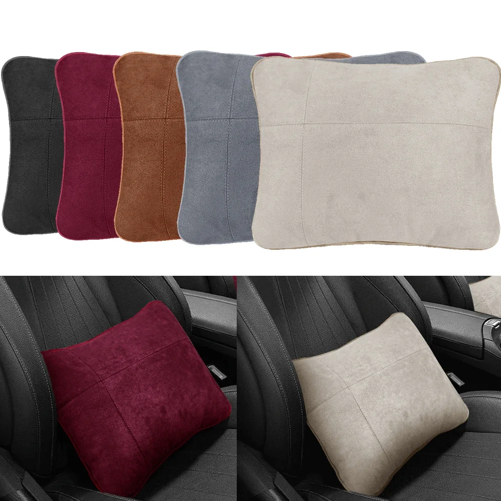 

Comfortable Car Lumbar Pillow Waist Support And Neck Fit All Seasons Supports For Mercedes S Maybach Suede Fabric 27*23*10CM