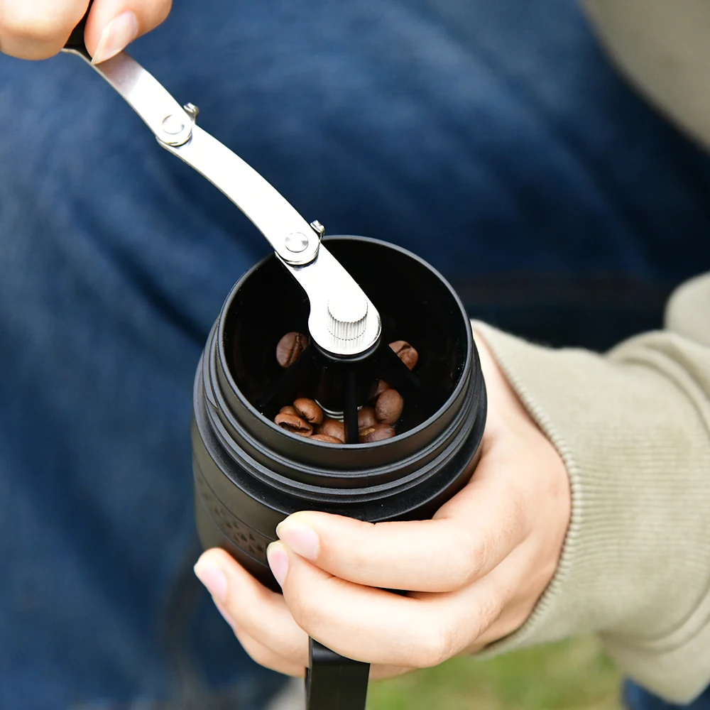 SOG 350ml 2-in-1 Portable Coffee Grinder Stainless Steel Cup Hand Mill Small Manual Bean Crusher Travel Camping supplies
