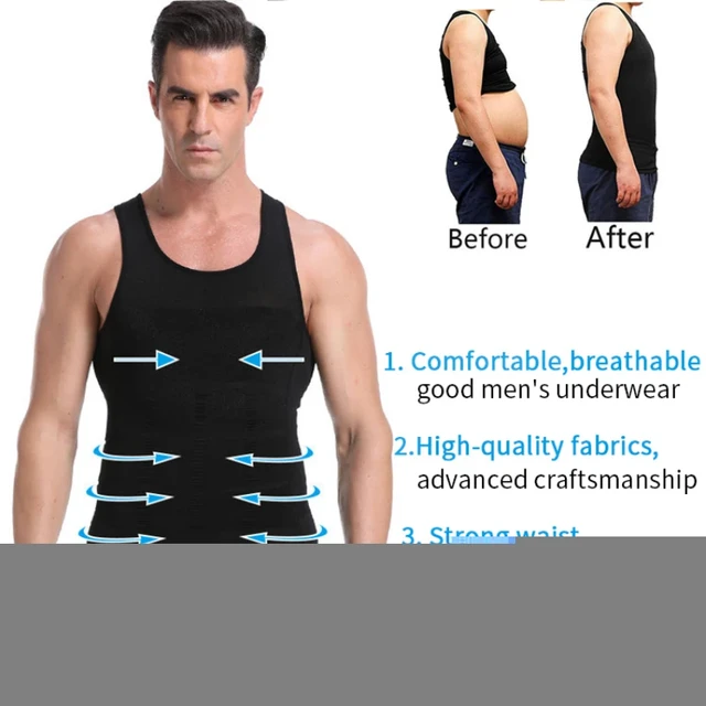 Men Slimming Elastic Body Shapewear Vest Tight Skinny Shirt Fitness Waist  Compression Control Abdomen Breathable Top Sport Vest - AliExpress