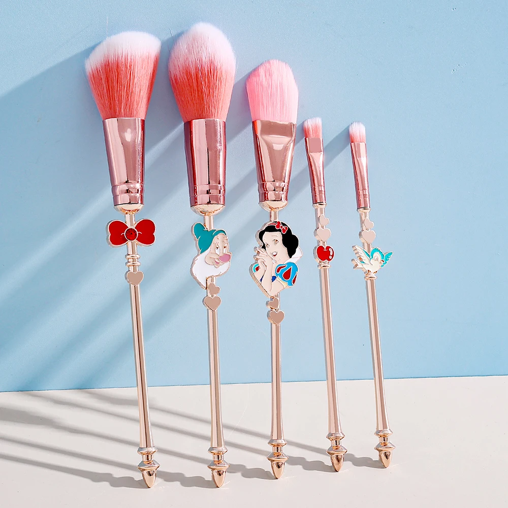 uds estilo princesa, juego de brochas de maquillaje Blancanieves
