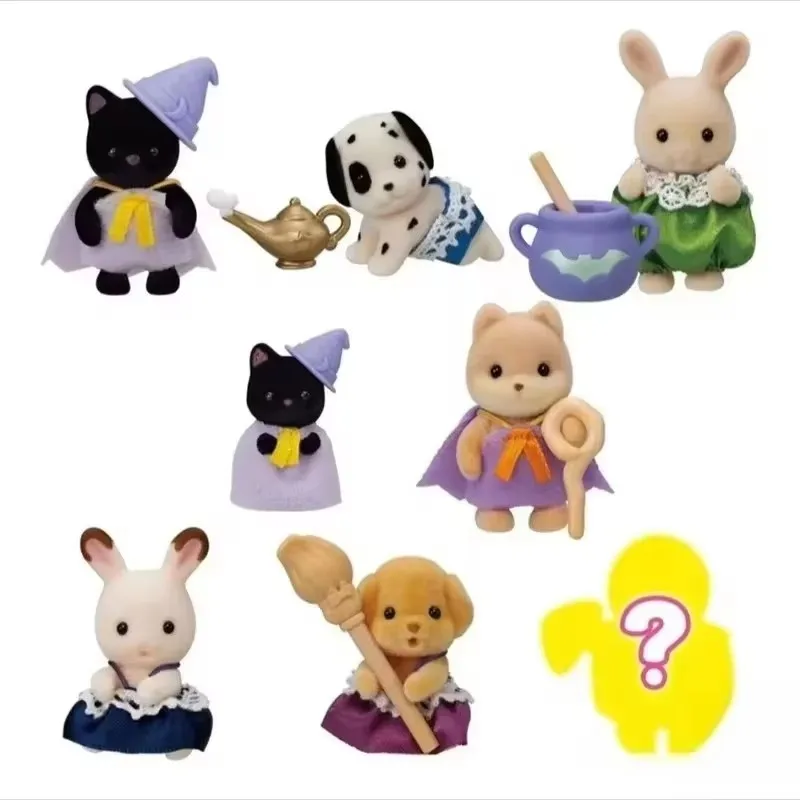 New Genuine Japan Sylvanian Families Bag Kawaii Camping Dress Up Cake Party Baby Cute Anime Figrues Room Ornaments Flocking Gift 6