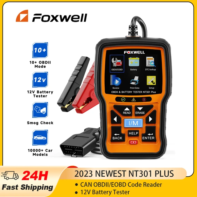 FOXWELL-Herramienta de escáner automotriz NT301 Plus OBD2