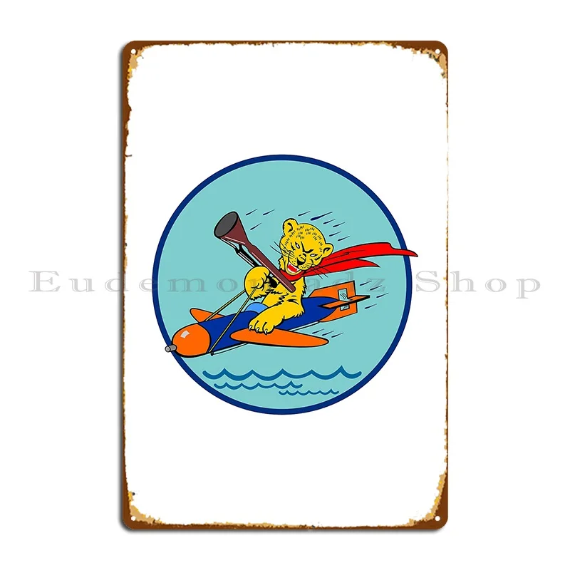 Usn Vt 19 Siluro Squadron Tigers Clean Style Targa In Metallo Poster Targhe Cinema Custom Arrugginito Soggiorno Tin Sign Poster