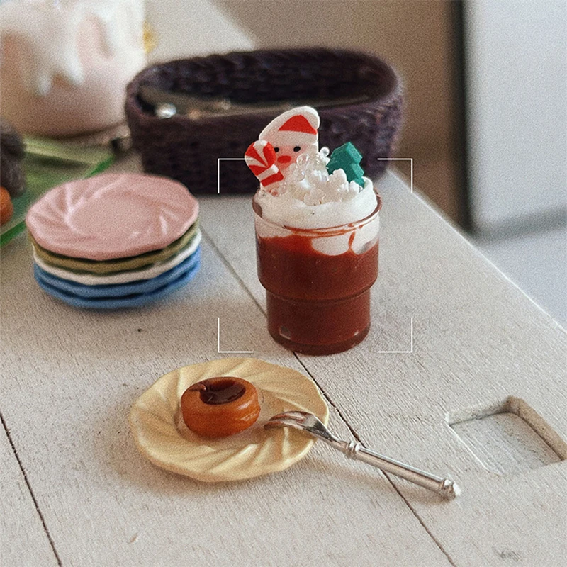 1/12 Dollhouse Miniature Christmas Chocolate Drink Model For Doll House Decoration Accessories Kids Pretend Play Toys 5