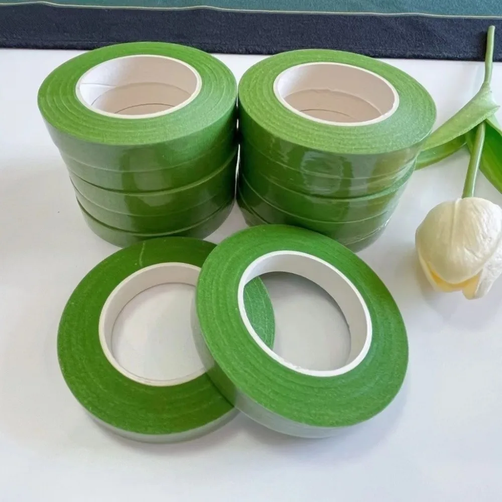 새로운 DIY 꽃무늬 종이 테이프 다용도 공예 꽃다발 줄기 테이프 꽃 공예 자체 접착식 플로리컬 테이프