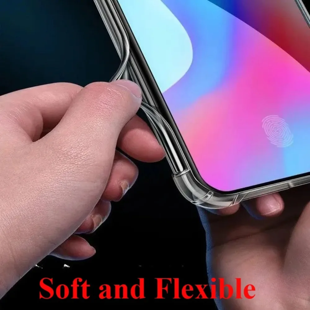 Slim Clear Soft TPU Silicone Magnetic Case with Four-Corner Shock Protection
