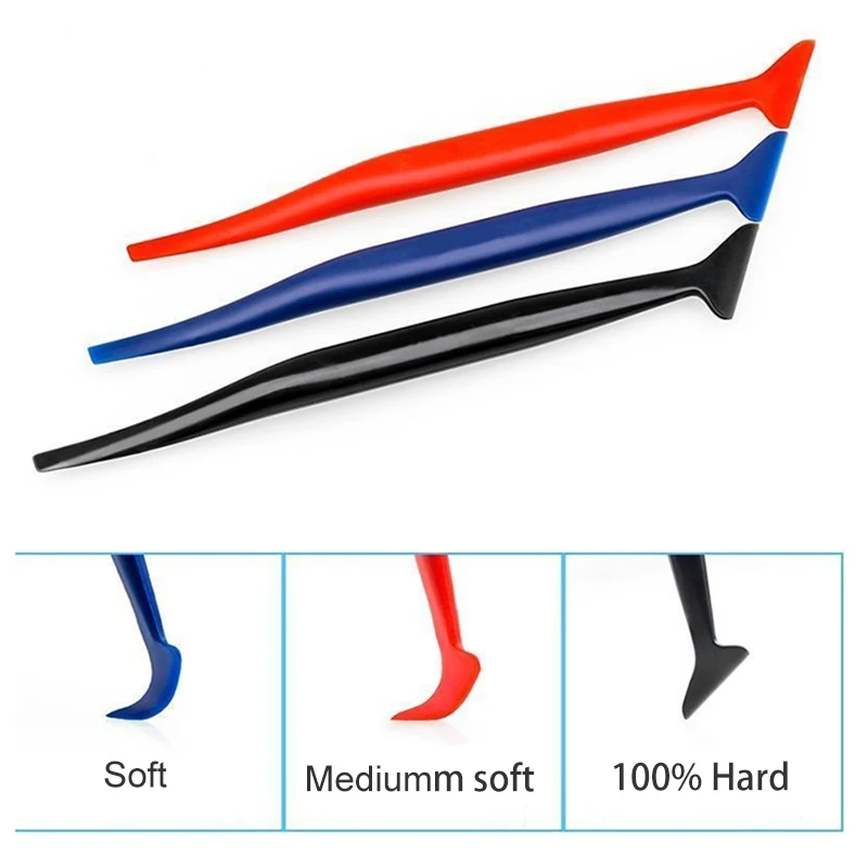 ALIWRAP 1/3Pcs Car Vinyl Micro Wrap Stick Squeegee Different Hardness Stickers Gasket Scraper Window Tint Film Installation Tool
