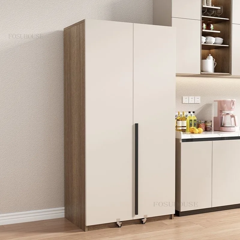 Solid Wood Multifunctional Wabi-sabi Sideboards Kitchen Snack Storage Cabinet Household High Cabinet Wall Side K