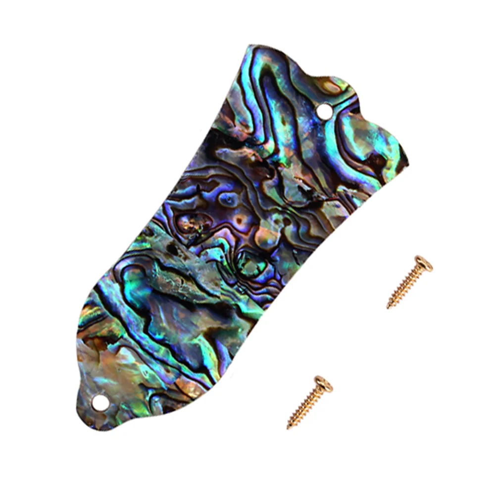 

Natural Abalone Shell Electric Guitar Truss Rod Cover with Holes for Electric Guitar Parts Replacement