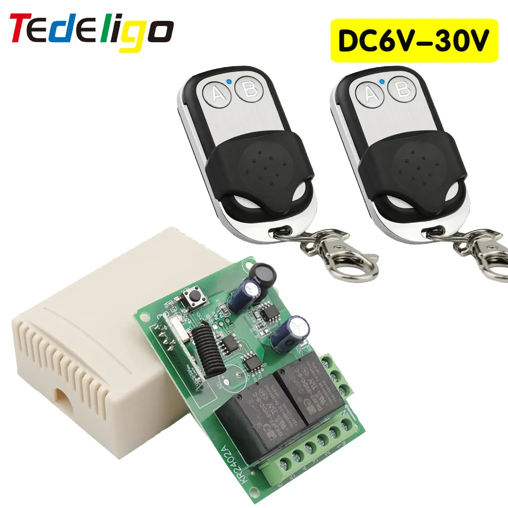 Kit Récepteur Télécommande + Relais Mini - Commande Marche/arrêt Sans Fil AB - Alimentation DC 3.6V à 24V