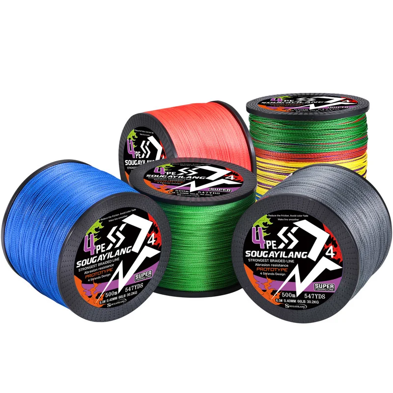 Sougayilang 100M 300M 500M 8 Strands Braided Line 18-88LB Multifilament PE  Braided Fishing Line Super Strong for Salt Freshwater