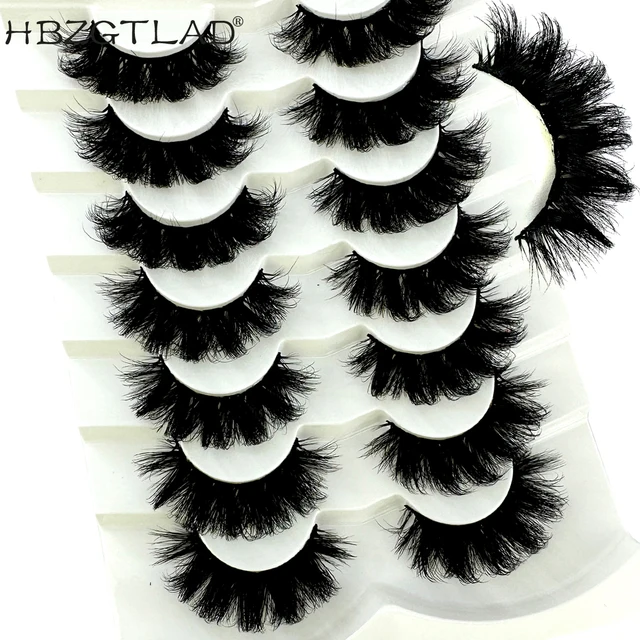 New 7Pairs Eyelashes Faux Mink Eyelashes Long Lasting 3D Fluffy Mink Lashes Dramatic Volume lashes Extension Thick Long