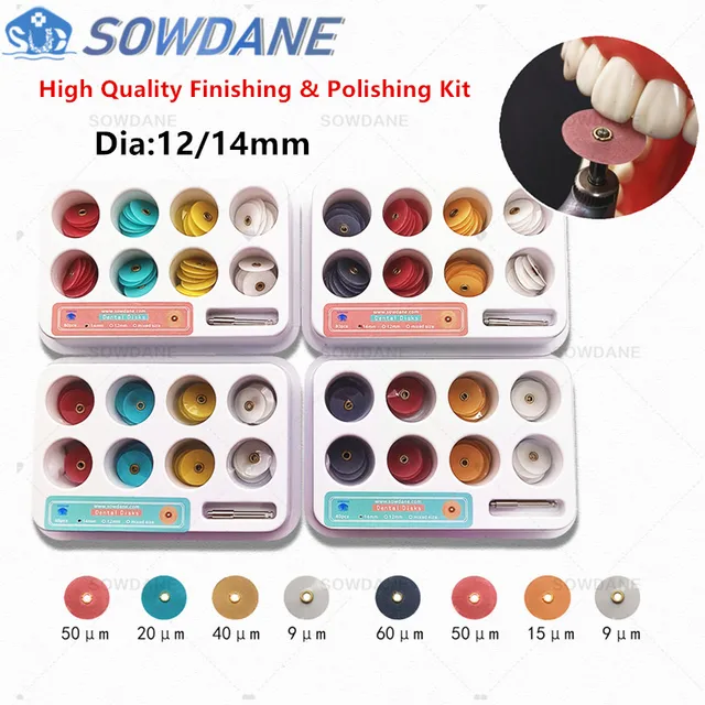40pcs/80pcs per pack Dental Oral Resin Polishing Disc Mandrel Set High Quality Dental Technique Kit Finishing System Dentistry