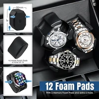 Remontoir de montres automatique pour 6 montres avec moteur silencieux, USB, LED, en cuir PU, boîte à montres mécanique à vitesse variable pour horloger 5