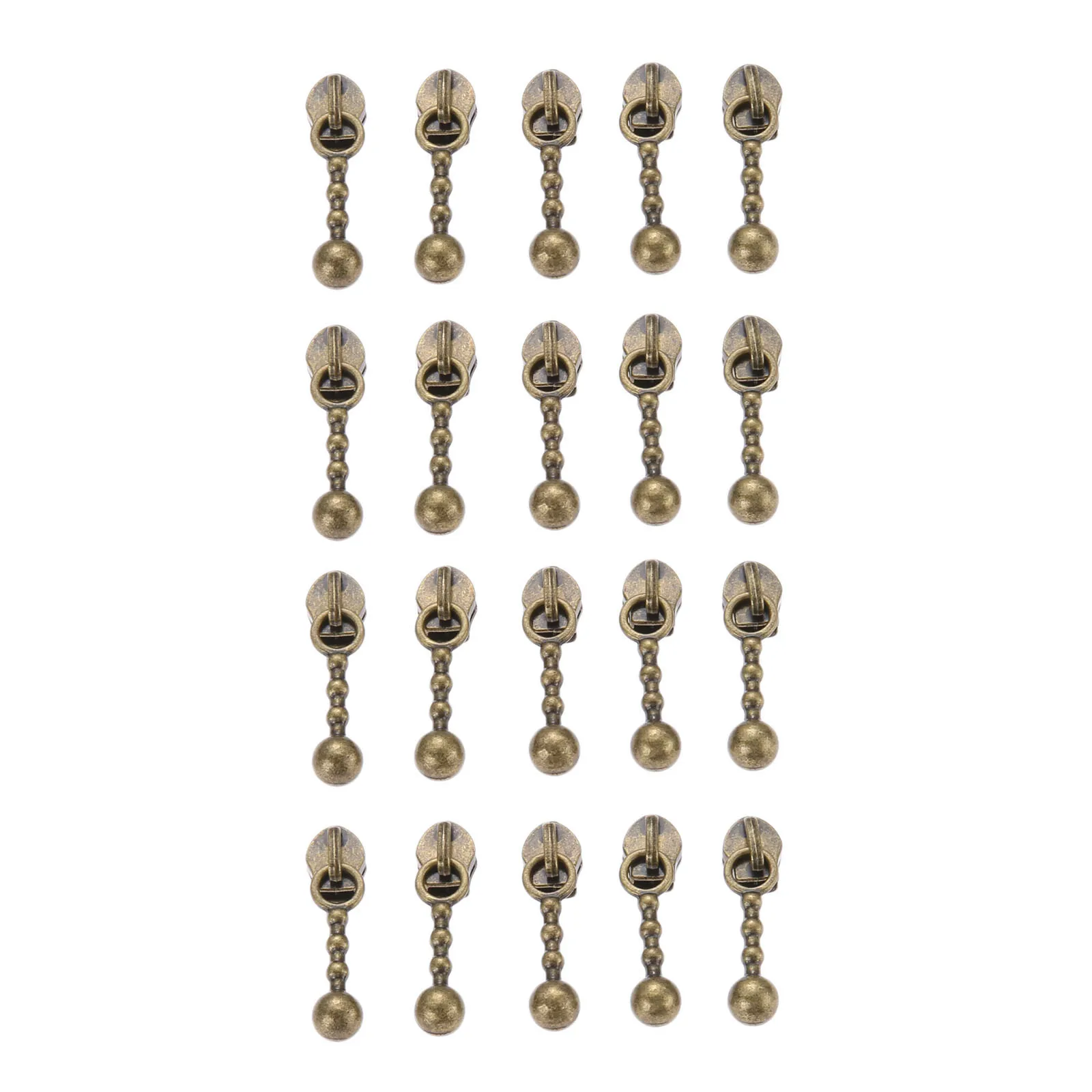 40Pcs Zipper Sliders Metal 3# Nylon Zippers Replace Pull Bags DIY Sewing Bags Jeans Shoes Clothing Tailor Craft Acessories zipper pullers zipper sliders zipper heads zipper accessories