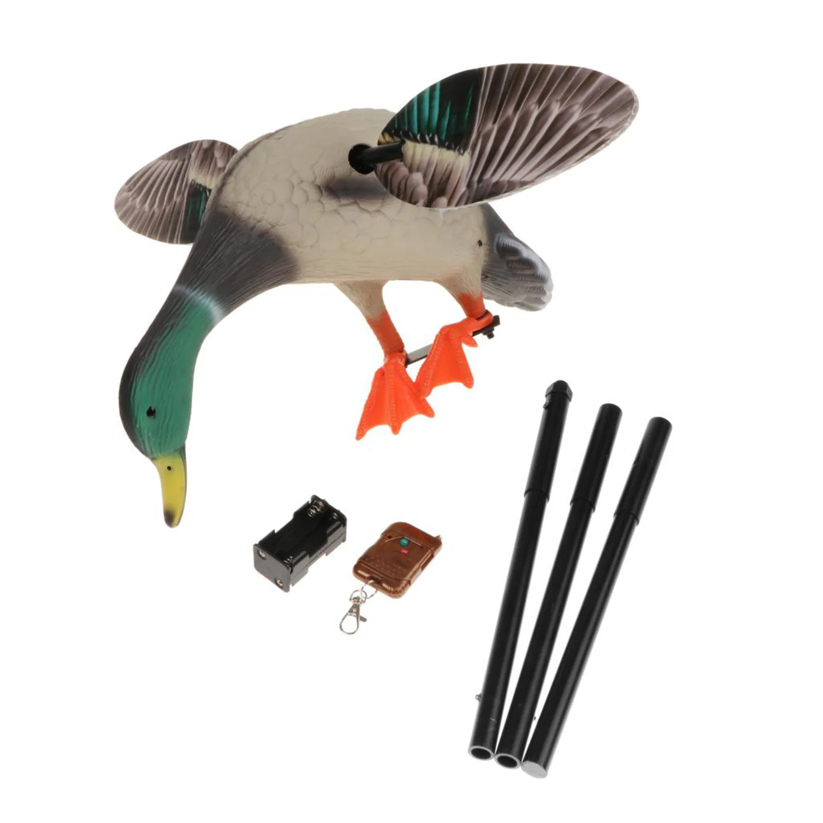 

Hunting Duck Decoys Remote Control Wing Flying Mallard Drake Decoy Outdoor Garden Pond Realistic Decor Prop (No Battery)