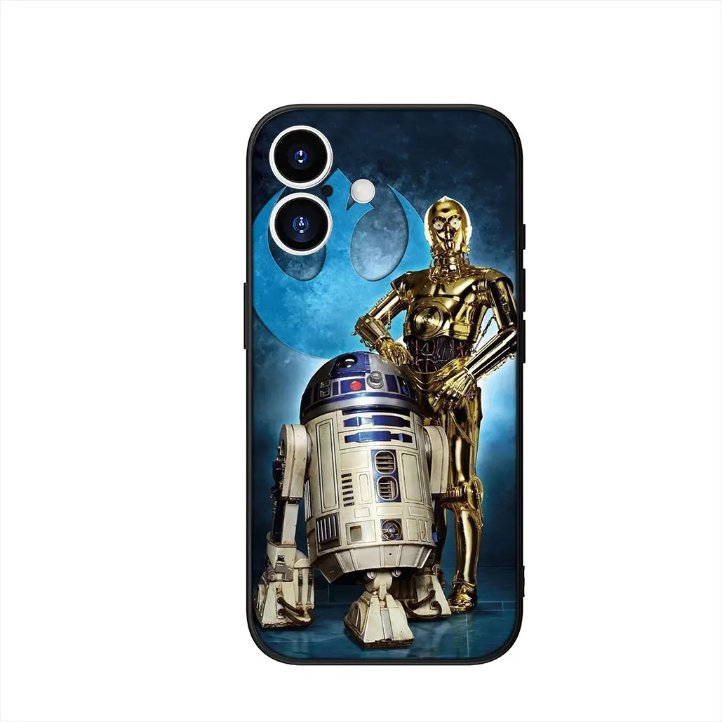 Starry Galaxy Wars Themed Phone Cover with Cute Characters