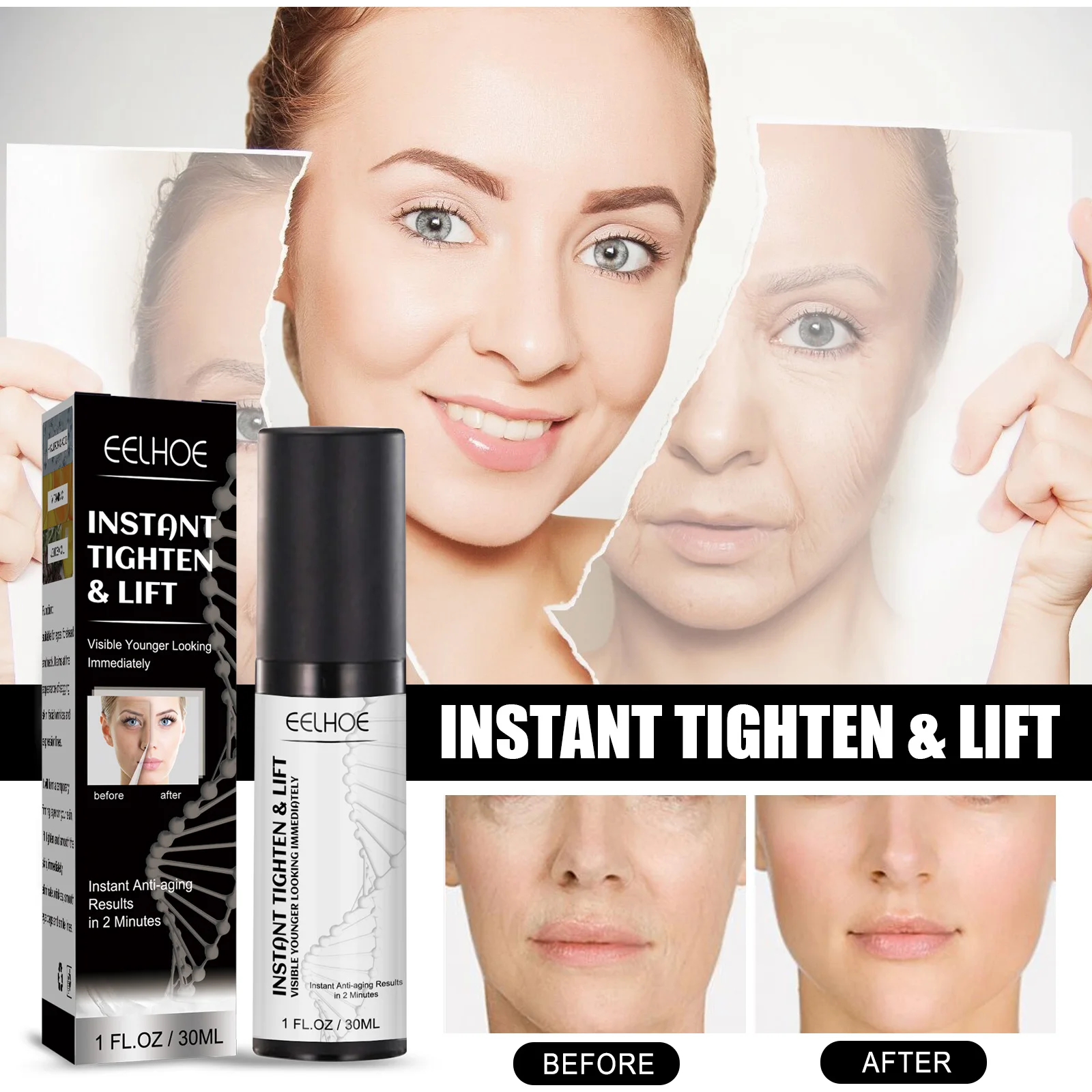 Wrinkle Lightening & Brightening Serum Firming & Lifting Anti-Aging Fine Lines Improves Puffiness Moisturizes Brightens