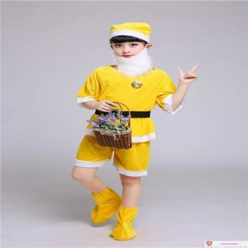 Seven Dwarfs Performance Costume Children Performance Costume White Snow Princess Dwarf Pantomime Kids Clothes