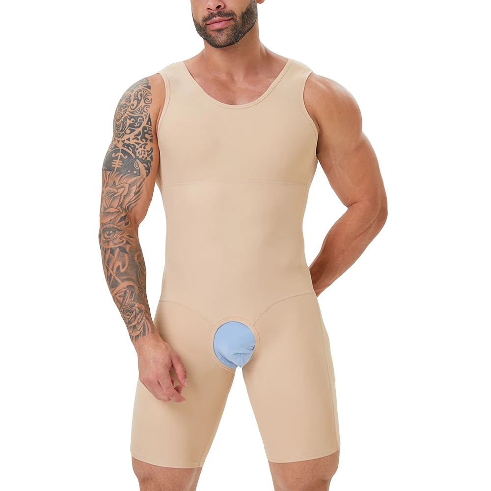 Mens Full Body Shaper Underwear Compression Bodysuit For Tummy Control Butt Lift Chest Slim Shapewear body shaper mens lingerie