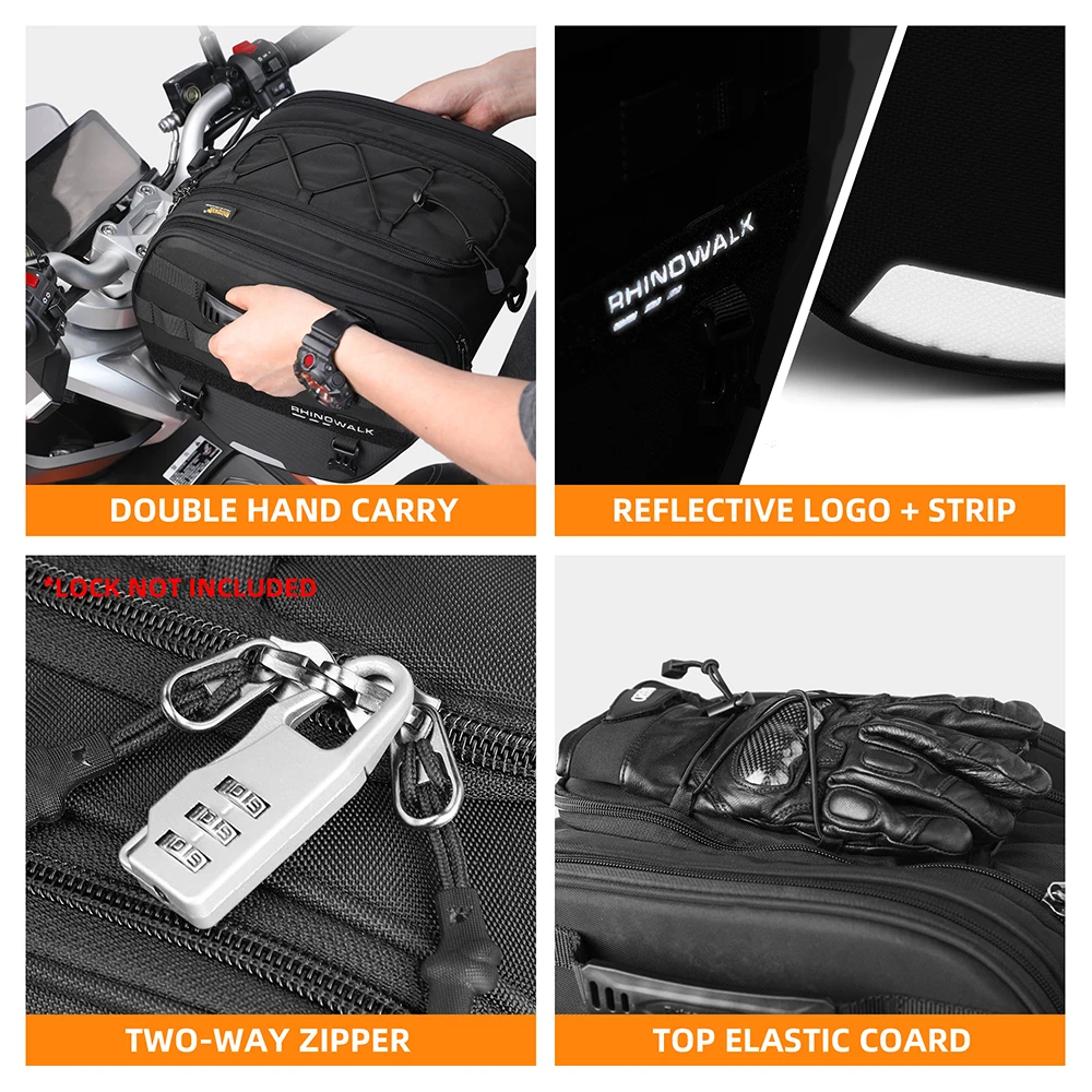 Motorcycle Front Storage Bags For Universal Racing Travel Bags With Shoulder Strap Scooter Tunnel Bag For BMW HONDA 20L-30L