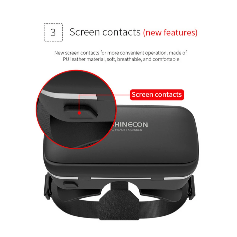 G04 VR Headset 3D Virtual Reality Glasses Real Virtual Reality Gaming Experience Goggles Compatible For IPhone Android Phones