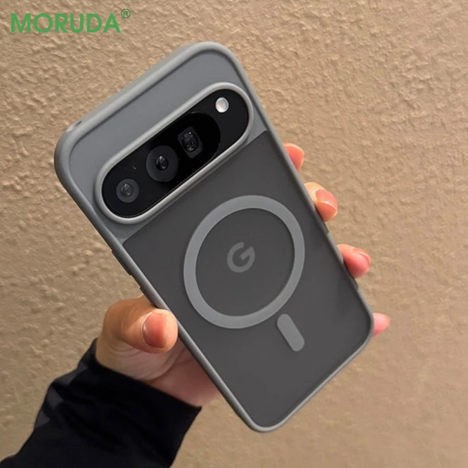 Luxury Translucent Matte Magnetic Case For Google Pixel 10 ProXL 9Pro XL 10Pro 10 9A Wireless Charging Candy Color Slim Cover 1