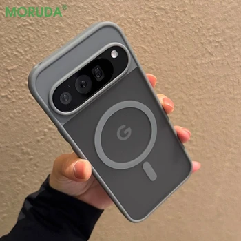 Luxury Translucent Matte Magnetic Case For Google Pixel 10 ProXL 9Pro XL 10Pro 10 9A Wireless Charging Candy Color Slim Cover 1