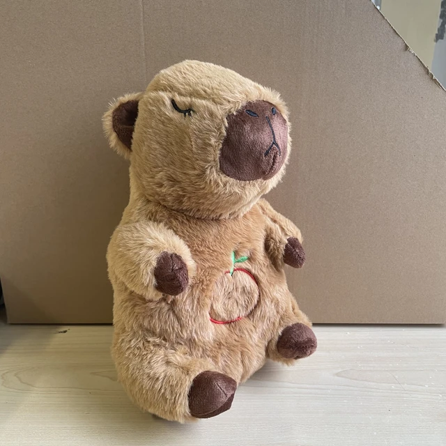 New Baby Breath Capybara Soothes Otter Plush Toy Four-gear Adjustment Children Soothing Music Sleep Companion Doll Kids Toy Gift 1