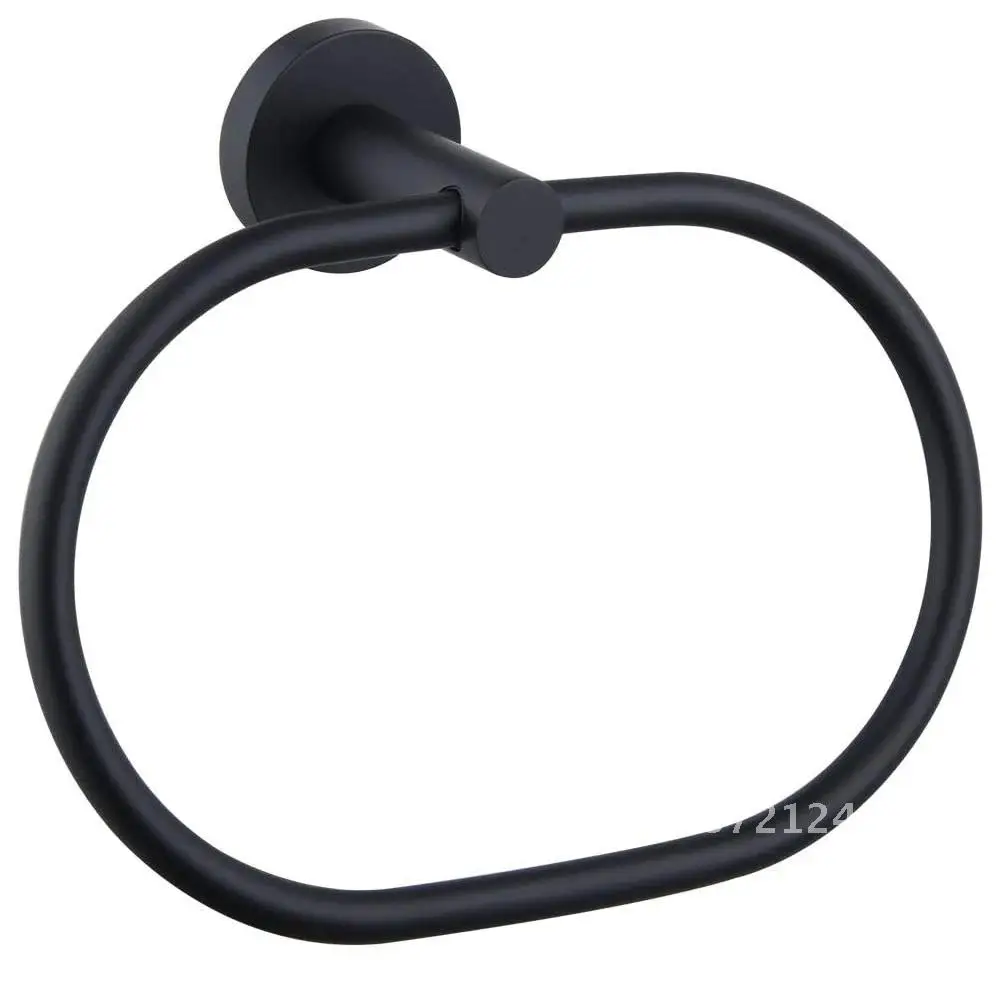 Space Ring Black Stainless Steel Swivel Hand Towel Holder Saver Towel Storage Kitchen Accessories Rack Rail Bathroom Home