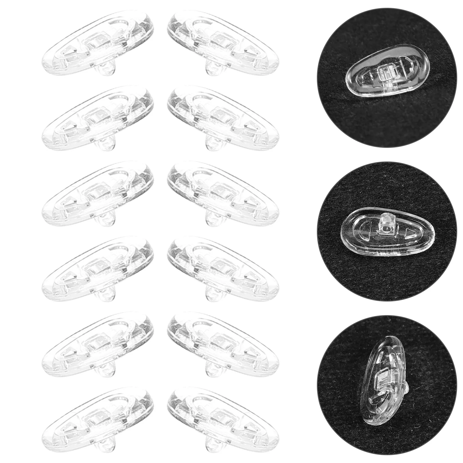 

20 Pairs Glasses Silicone Nose Pads Protector for Anti Slip Eyeglasses Replacement Parts Sunglasses