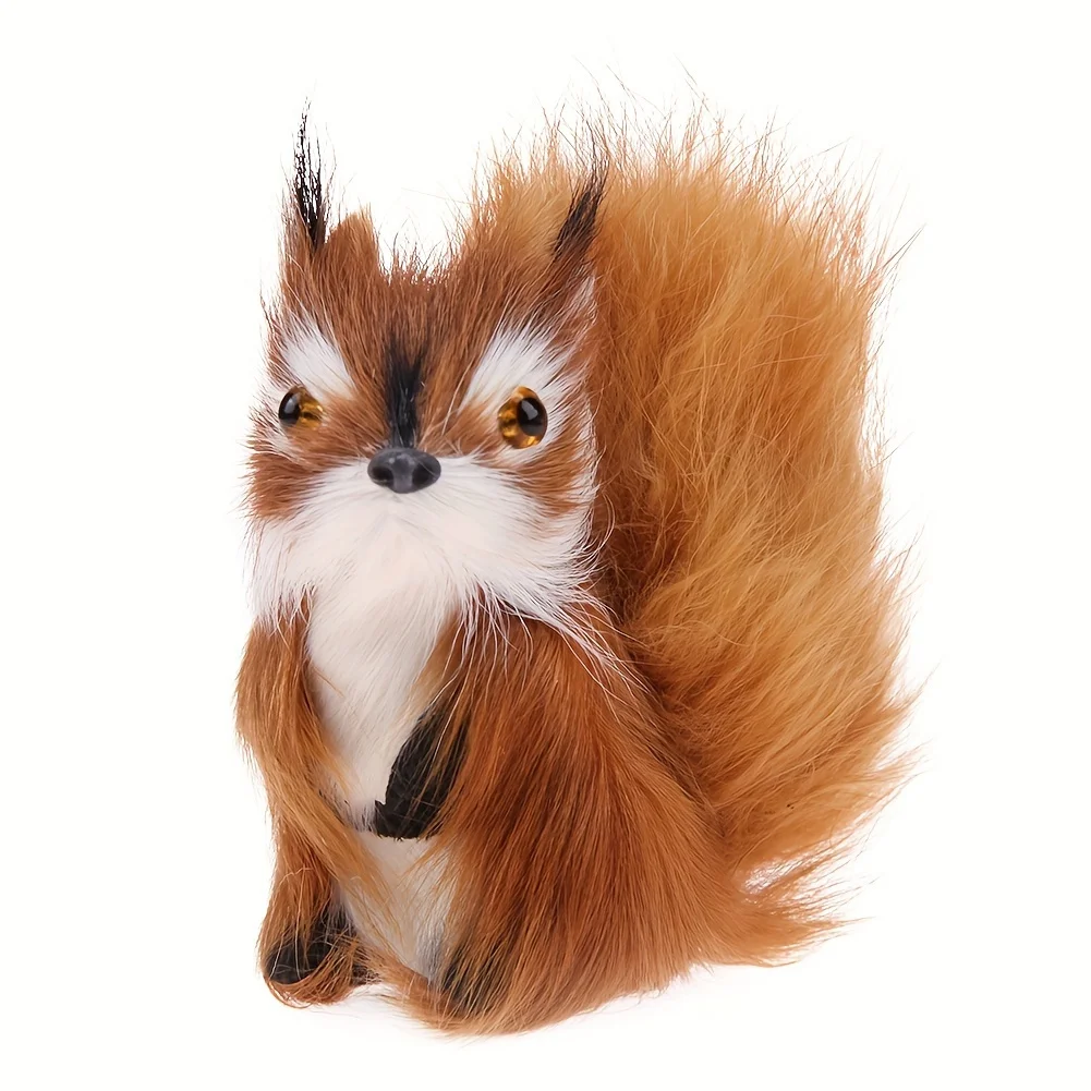 Handmade Imitation Squirrel Dolls, Animal Decorations, Animal Crafts, Home Decor, Halloween, Thanksgiving, and Christmas Gifts