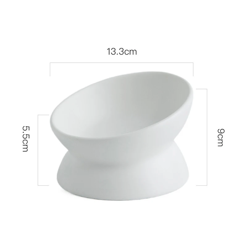 Nordic Style Elevated Pet Feeding Bowl with Neck Guard