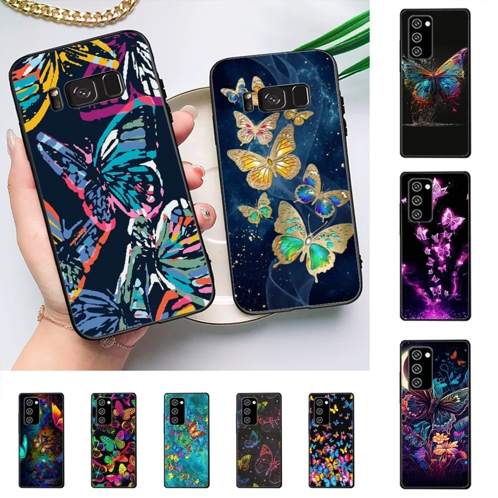 

colorful Butterfly Phone Case For Samsung J 7 plus 7core J7 neo J6 plus prime J6 J4 J5 Mobile Cover