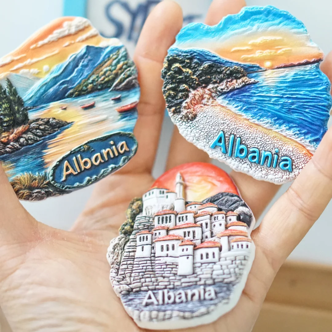 Albania Fridge Magnets Albania Attractions Fridge Magnets Beach Scenic Sunset Magn 1pc magnetic fridge magnets magnetic sticker magnetic fridge stickers refrigerator decor