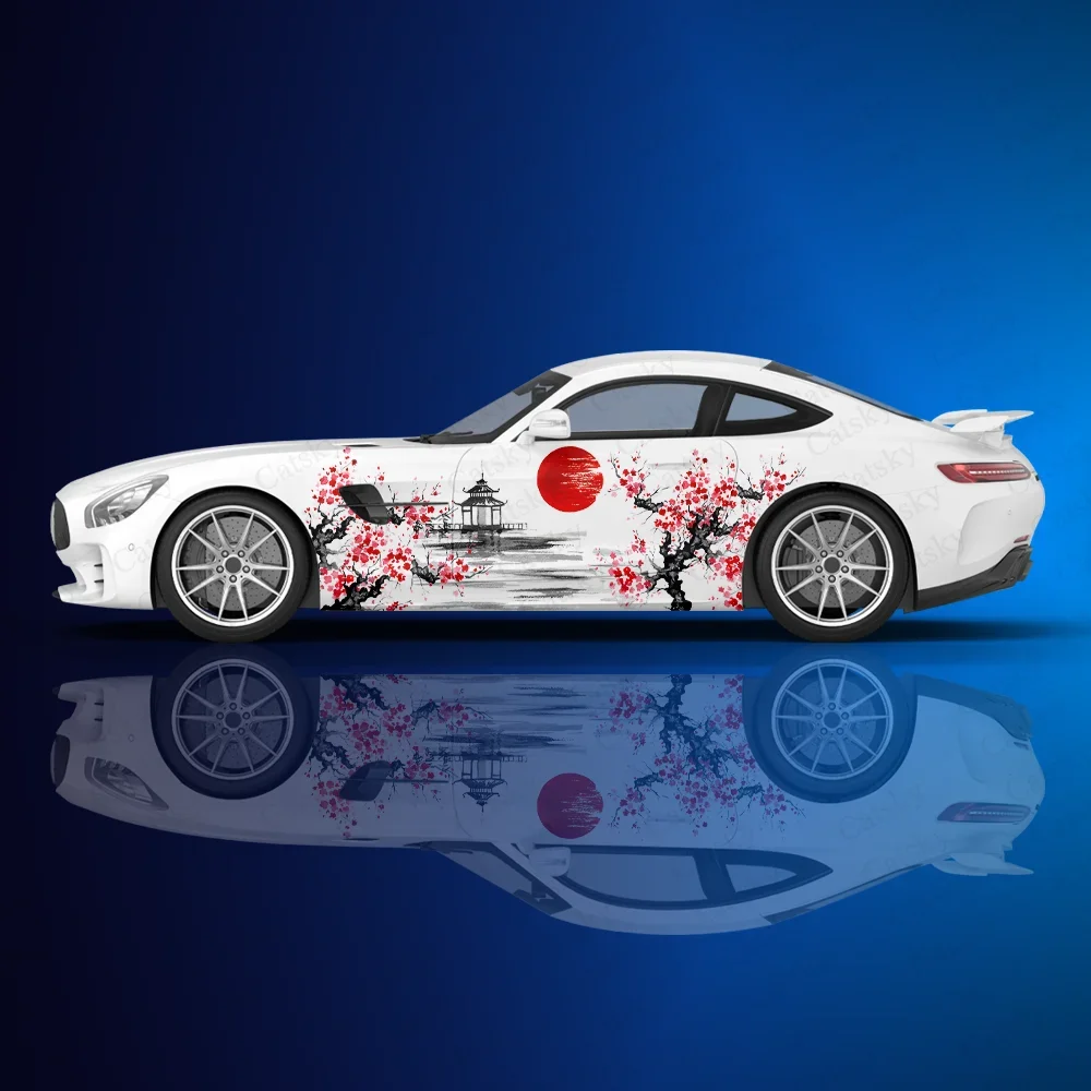 

Chinese Ink Painting Landscape Painting Car Body Stickers Vinyl car Side Decal Sticker car Body Sticker Auto Decor Stickers