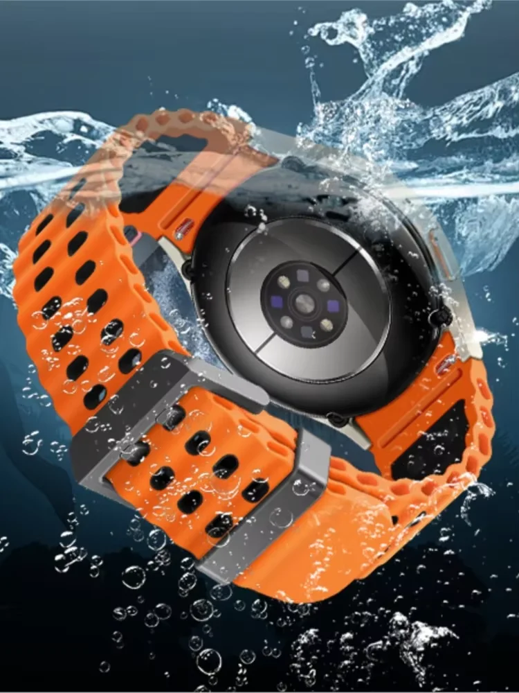 Marine Band Silicone Sport Strap for Galaxy Watch - No Gaps Design
