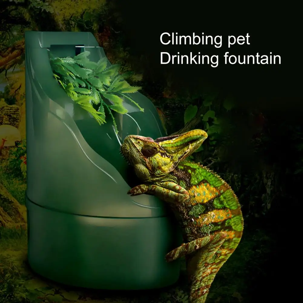Useful Climbing Pet Feeder Lightweight Pet Drinking Fountain Double Filtration Feeding Tool Reptile Drinking Water Feeder