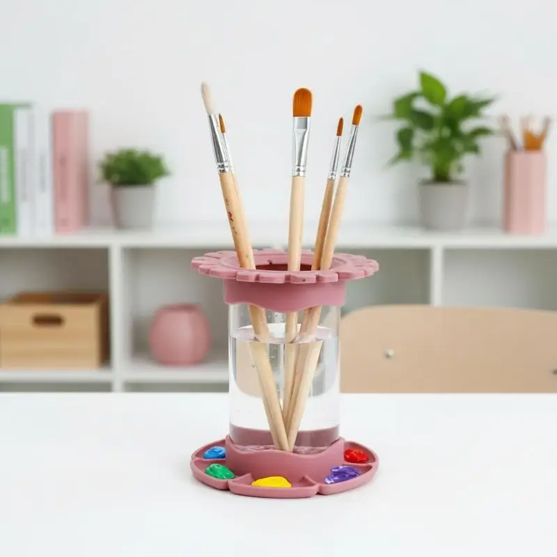 효율적인 세척을 위한 DIY 페인트 브러시 린서(홀더 포함) 예술가와 학생들을 위한 미술 용품