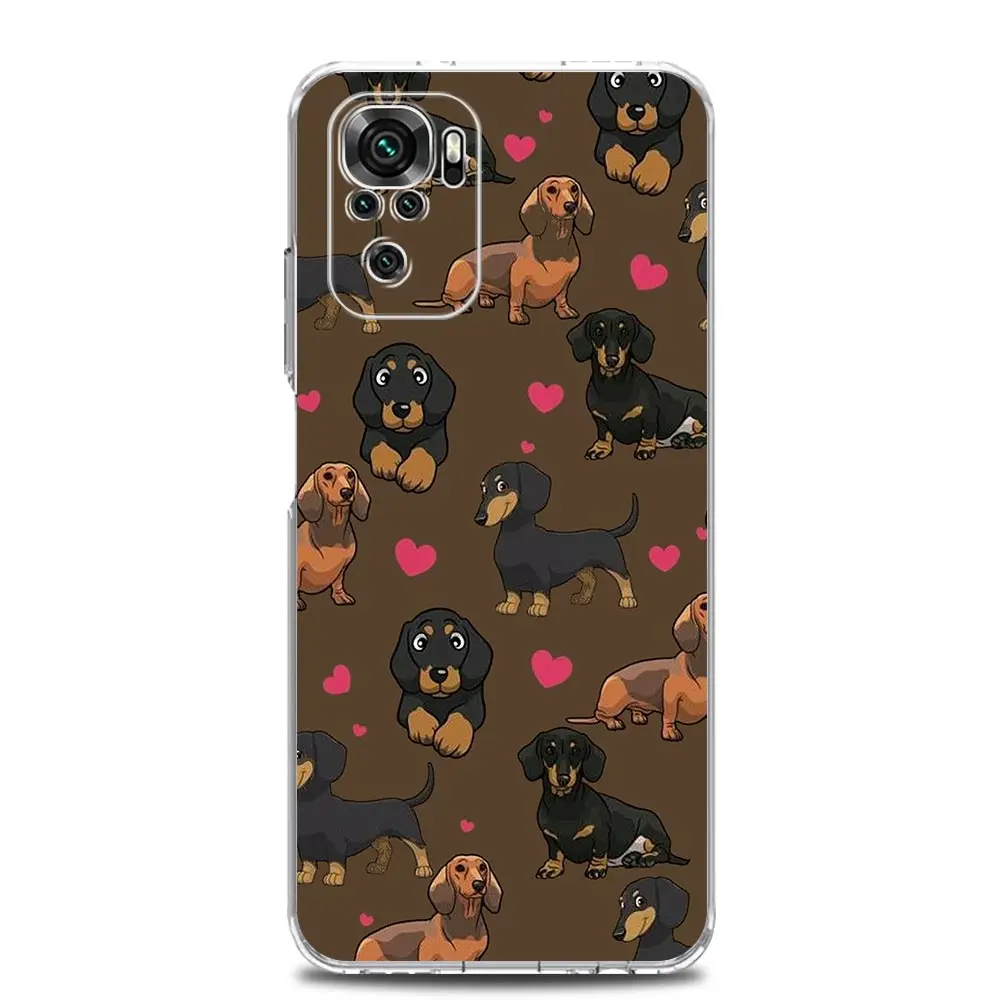 Clear Dachshund Sausage Dog Design Phone Case Cover