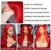 30 40 inch Hot Red 13x6 Hd Lace Frontal wigs Human Hair Wigs Brazilian Red Colored Body Wave 13x4 Lace Front Wig Wig For Women 5